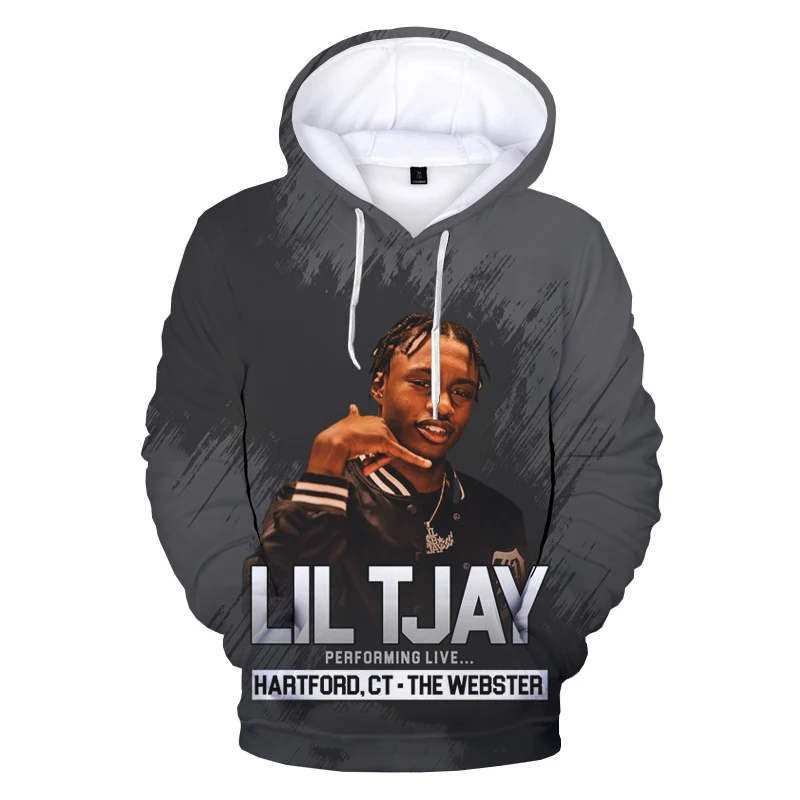 

Rapper Lil Tjay 3D Printed Hoodies Mens Casual Pullovers Streetwear Sweatshirt Tracksuit Oversized Hooded Clothes Cool Coat Tops