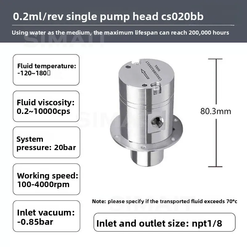 Miniature Magnetic Drive Gear Anti-acid and Alkali Anti-chloride Ion Corrosion No Leakage High Temperature High Pressure High