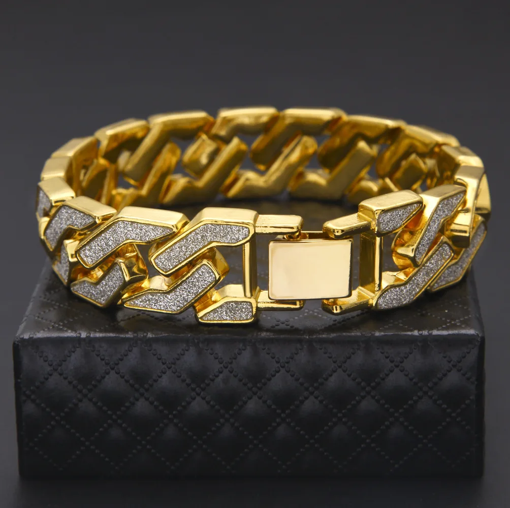 

Luxury 24K 9999 Pure Gold real gold Bracelet Male Personalized Geometric Bracelet