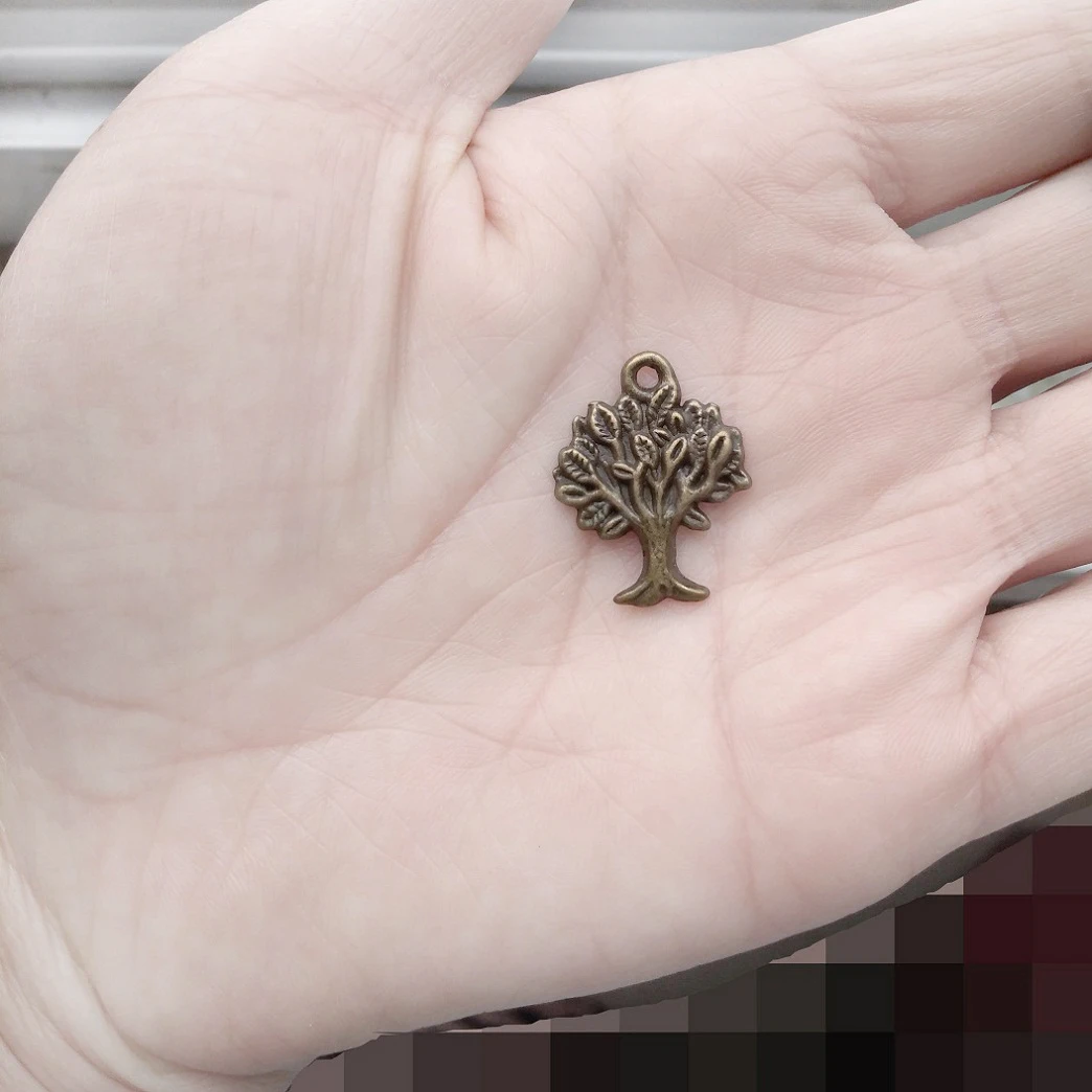 40pcs/bag Vintage Charms Diy Bracelets Accessory Parts Tree Of Life Alloy Jewellery Handmade Crafts Supplies Creation Material