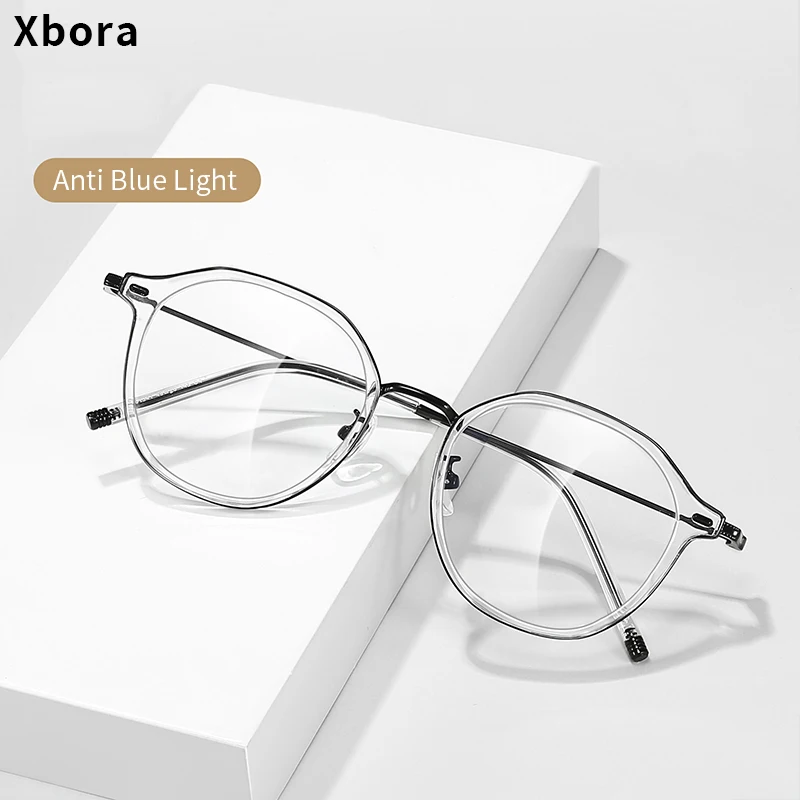 

Xbora 2024 New Alloy Men's Women's Eyewear Frames Multilateral Ultra-Light Optical Retro Comfortable Prescription Glasses 01341