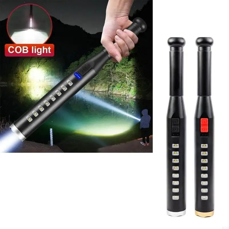 

Мощный USB перезаряжаемый фонарик с бейсбольной битой для наружного патруля безопасности, аварийного освещения и кемпинга M4YD