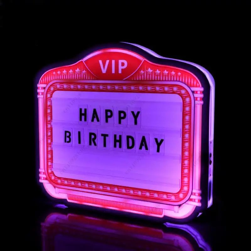Luminous Acrylic Hand Card Out of Wine Atmosphere Props Movable Card Letter Light Sign