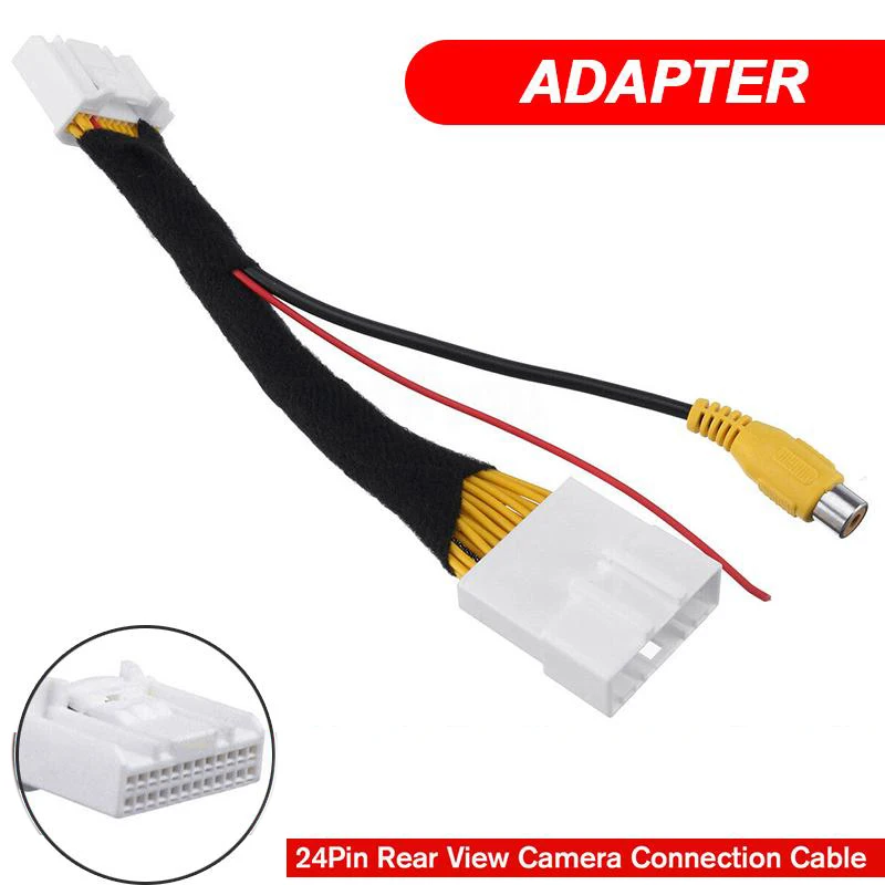 AEE5-24 Pin Adapter Rear View Camera Connection Cable For Renault&Dacia For Opel For Vauxhall For Clio 4 2012-Up