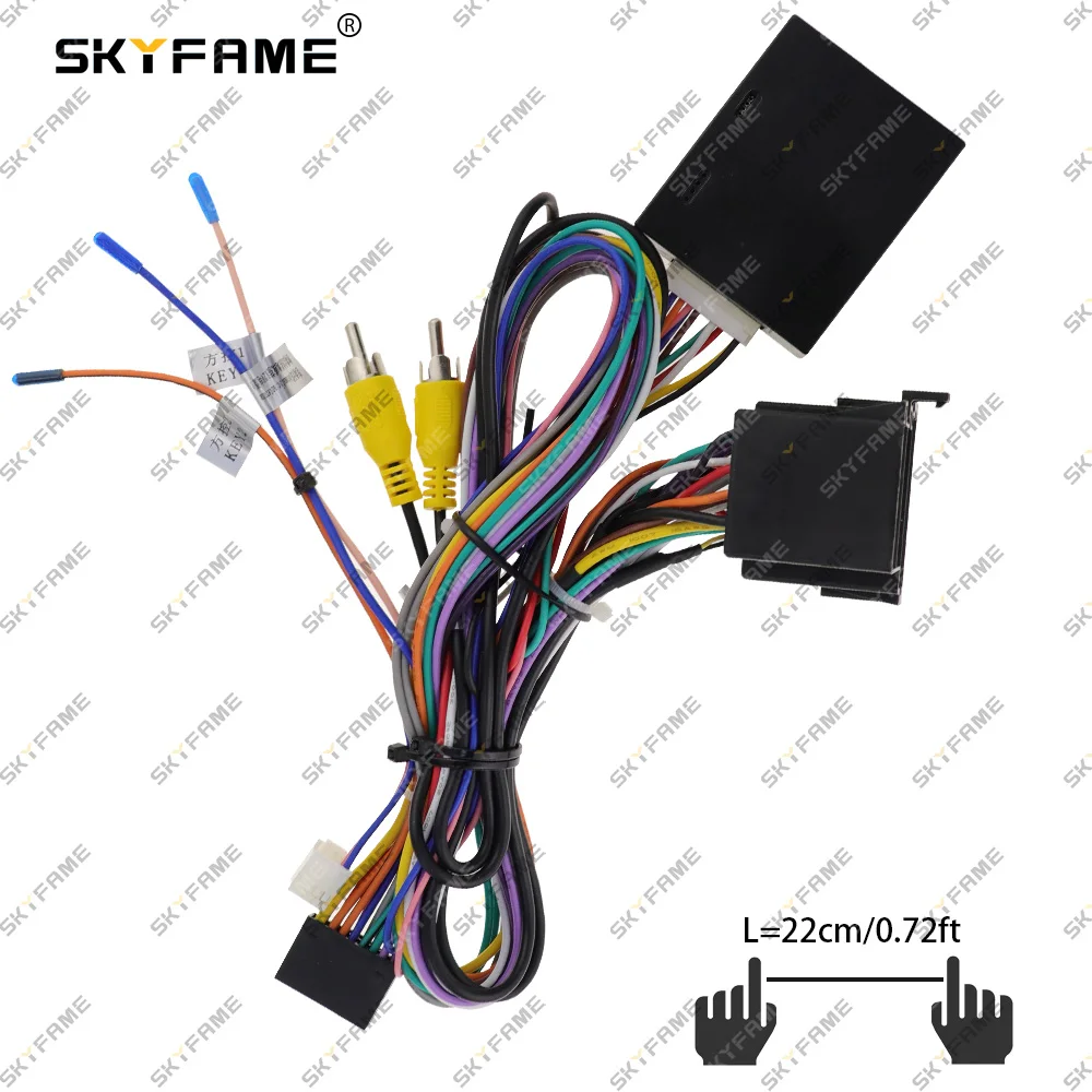 SKYFAME 16Pin Adapter wiązki przewodów samochodowych z dekoderem skrzynki Canbus dla Great Wall Haval H1 2016-2018 Android Radio kabel zasilający