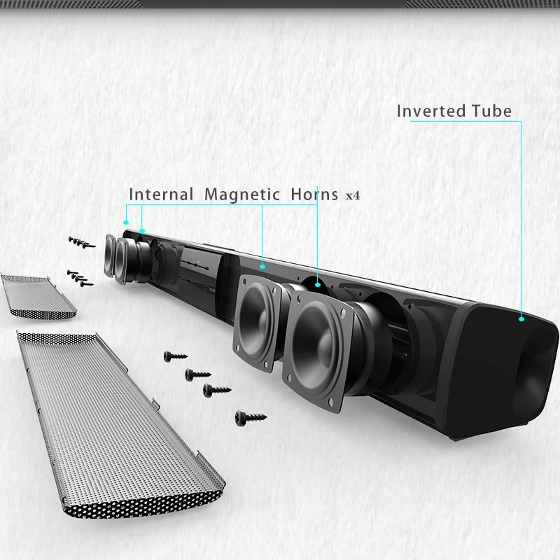 40W Bluetooth Luidsprekerkolom High Power Draagbare Luidspreker Tv Soundbar Voor Computer Muziek Centrum Boom Box Met Tf Aux Usb Radio