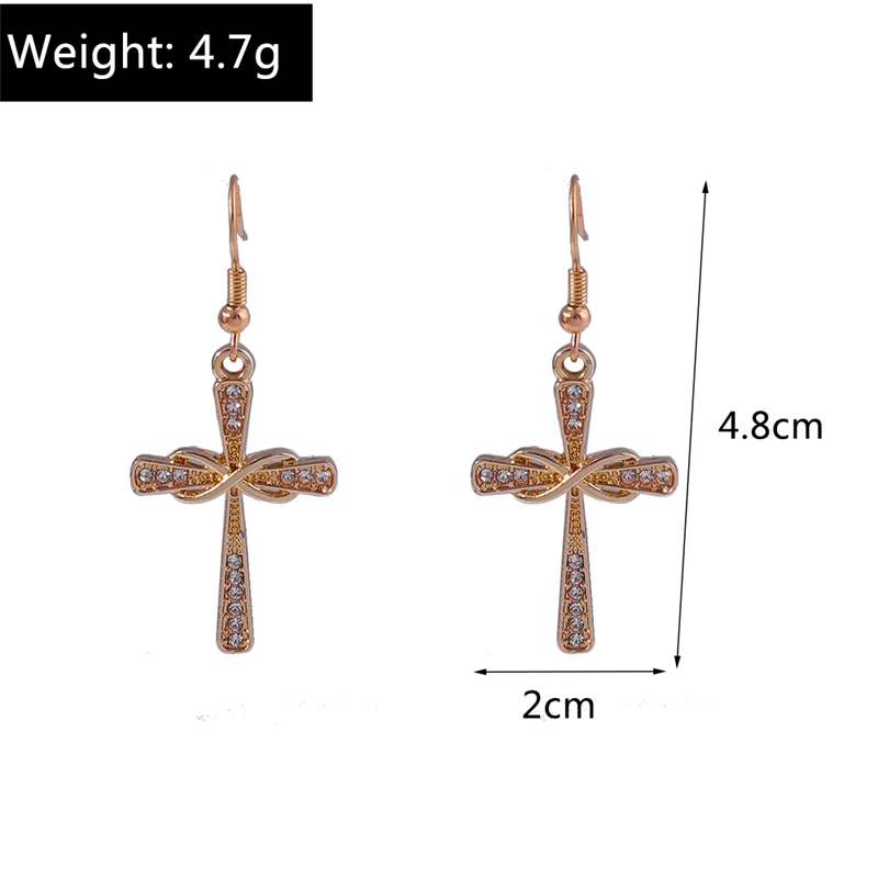 Neue Schwarze Kreuz Tropfen Ohrringe für Frauen Gothic Metall Kreuz Baumeln Haken Ohrringe Mädchen Partei Schmuck Zubehör – Detail 25