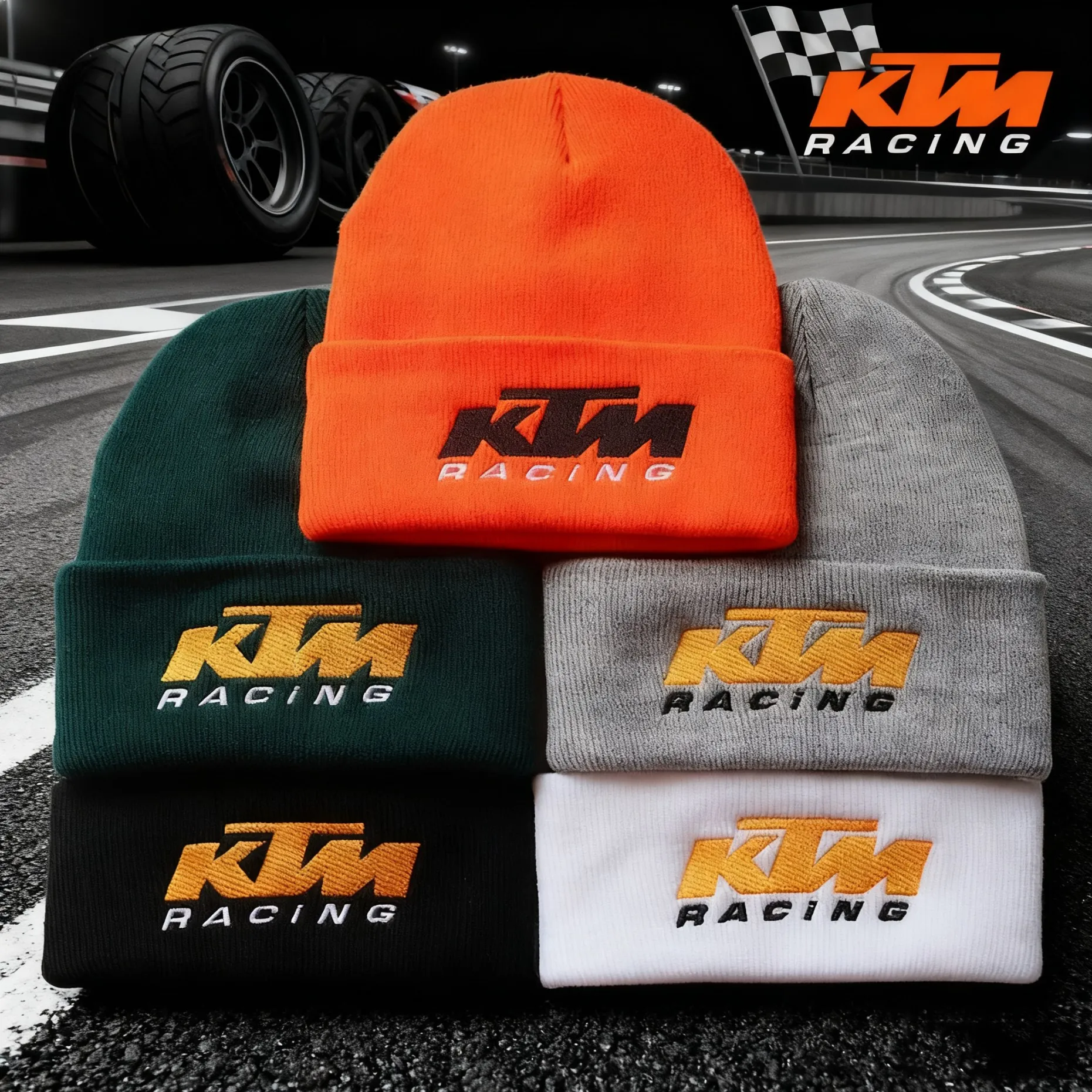 Chapeau tricoté KTM tendance, casquette de loisirs, chapeau chaud pour homme et femme, collection automne-hiver, autocollant de voiture pour KTM CRF YZF EXC Pro