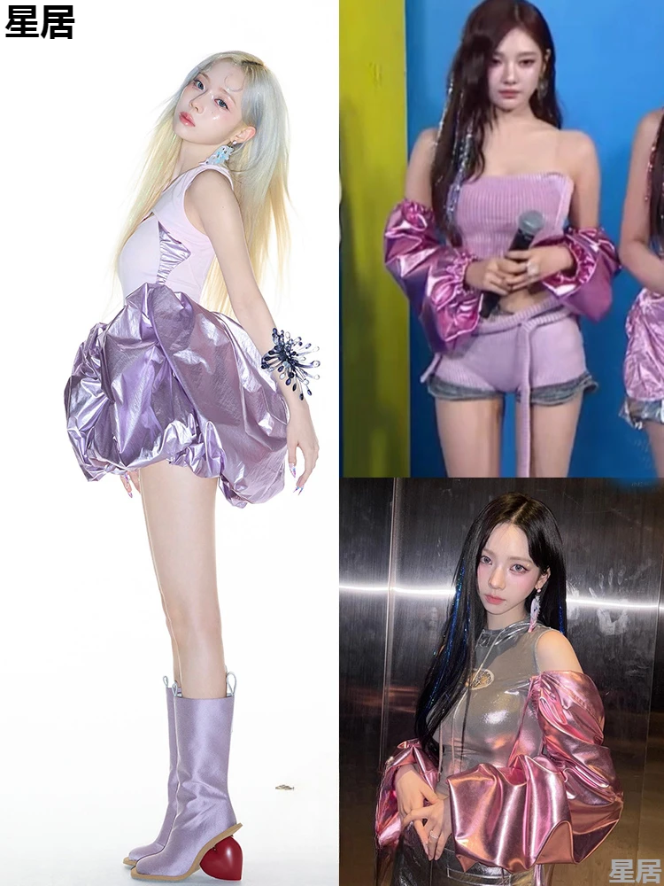 Nowy Kpop piosenkarka kostiumy do tańca jazzowego koreańskie kobiety grupa występ na scenie seksowne wąskie sukienki odzież festiwalowa stroje Rave