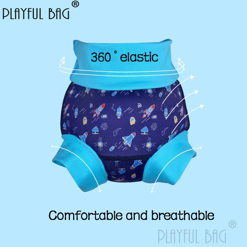 Playful bag Infant Swimming Trunks Breathable Cartoon Baby Swimming Diaper Pants Comfortable E177