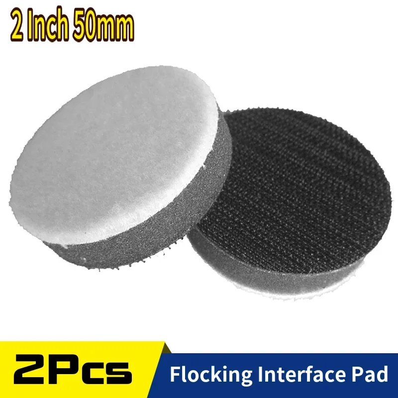 2 Pcs 2 Inch 50mm Soft Foam Interface Pad Sander Backing Pad Polishing Pad For Hook Loop Sanding Disc Sandpaper Abrasive Tools