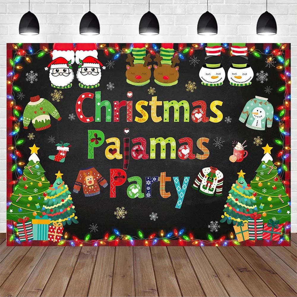 Mocsicka Xmas Baby Shower фон с указанием пола, Рождественский уродливый свитер, пижамы, вечерние фотофоны, черная доска, декор, баннер