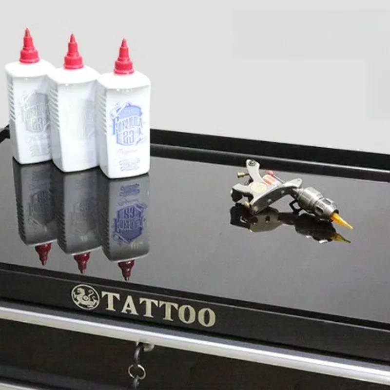 Portable Tattoo Workbench Drawer Style Hand Push Cabinet Tattoo Tool Cart Operating Platform Metal Tattoos Work Table Accesories