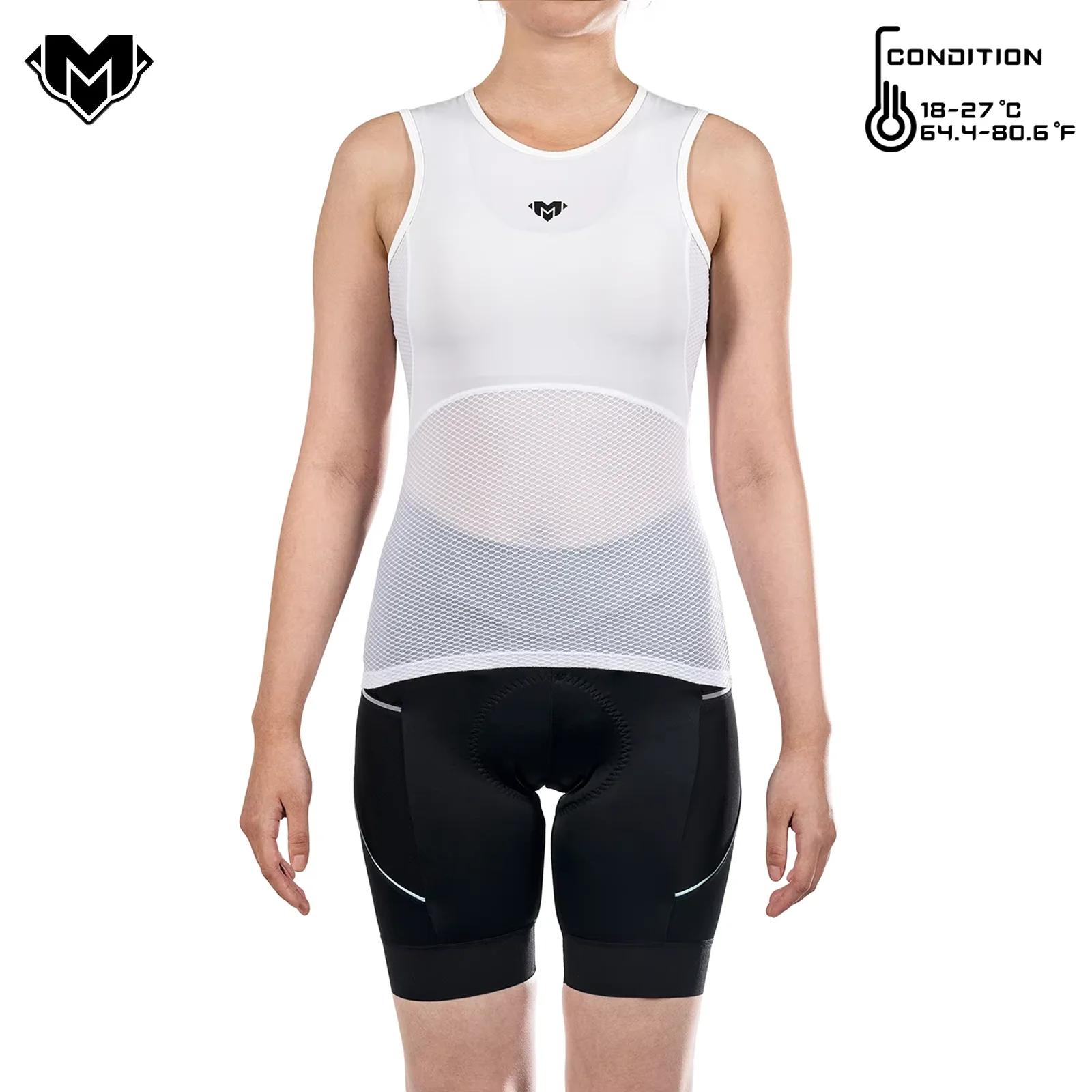 

MY KILOMETRE Women's Cycling Vest Mesh Breathable Quick Dry Cycling Base Layers Outdoors Sport Bicycle Sleeveless Underwear