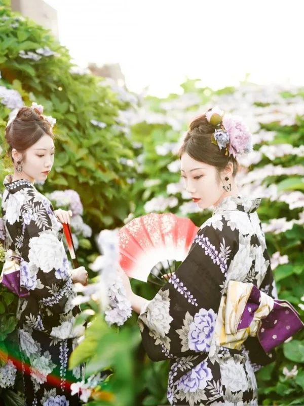 

Traditional Japanese Kimono Bathrobe Photography Costume for Girls Studio New Arrival Revamped Retro Style Polyester Fiber