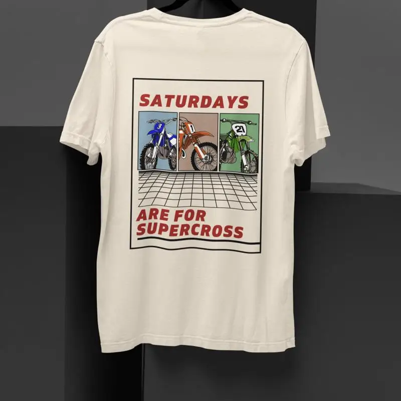 

Футболка Saturdays Are For Supercross из джерси в стиле ретро для мотокросса Sx