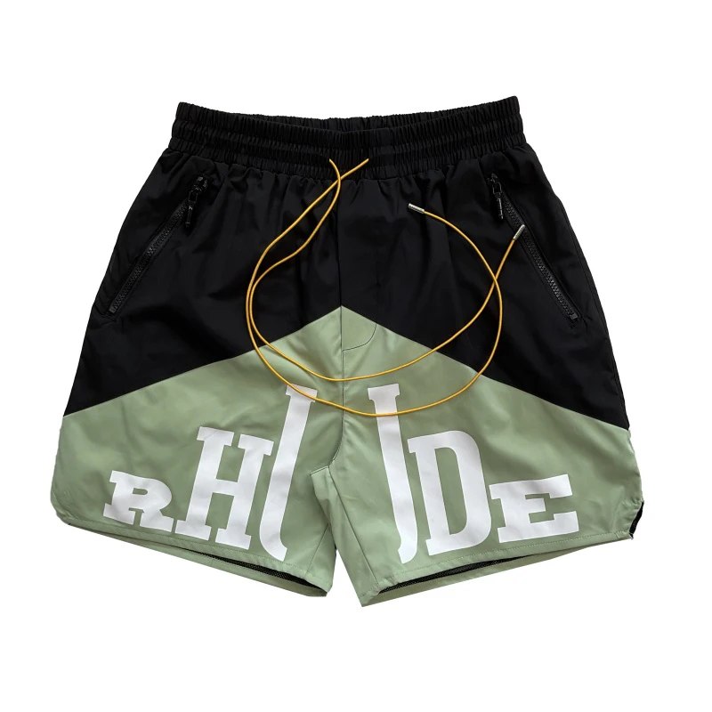 2026 New Arrival Men's Rhude Print Casual Shorts Loose High Quality Beach Sports Shorts