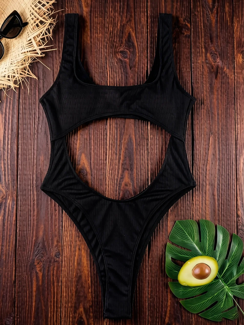 Sexy Cut Out One Piece Swimsuit For Women Hollow Out Monokini Bandeau Bathing Suit Bikinis Women Swimwear Bather Beach Wear