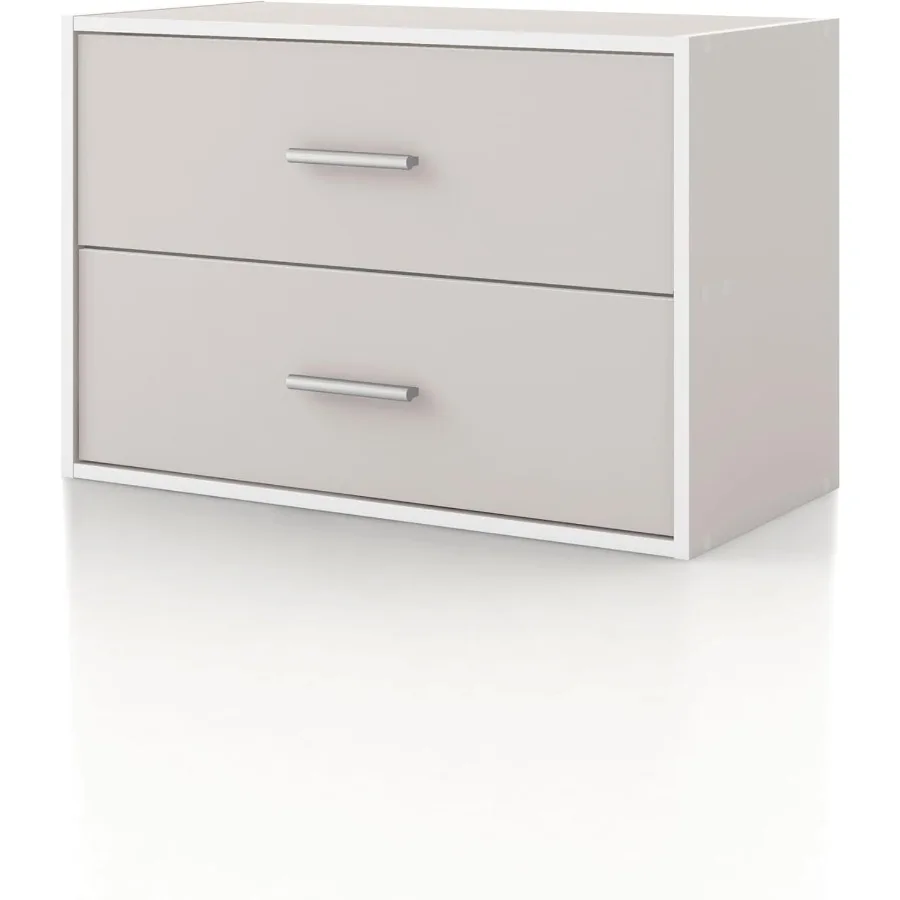 

HOMES: INSIDE + OUT Apexa 2Drawer Wooden Stackable Storage Drawers Small Food Pantry Cabinet Cajonera De Madera Underbed Drawer