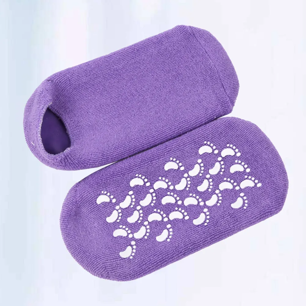 1Pair Moisturizing Whitening Socks Spa Cotton Foot Care Softening Cracked Heels Non-Slip Breathable Women Spa Socks
