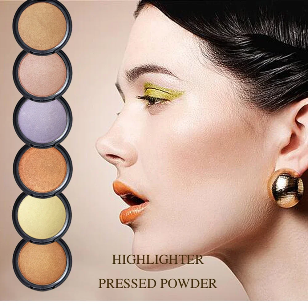 

6 Color Private Label Highlighter Pressed Powder Custom Bulk Face Makeup Waterproof Oil-control Long-lasting Shimmering Contour