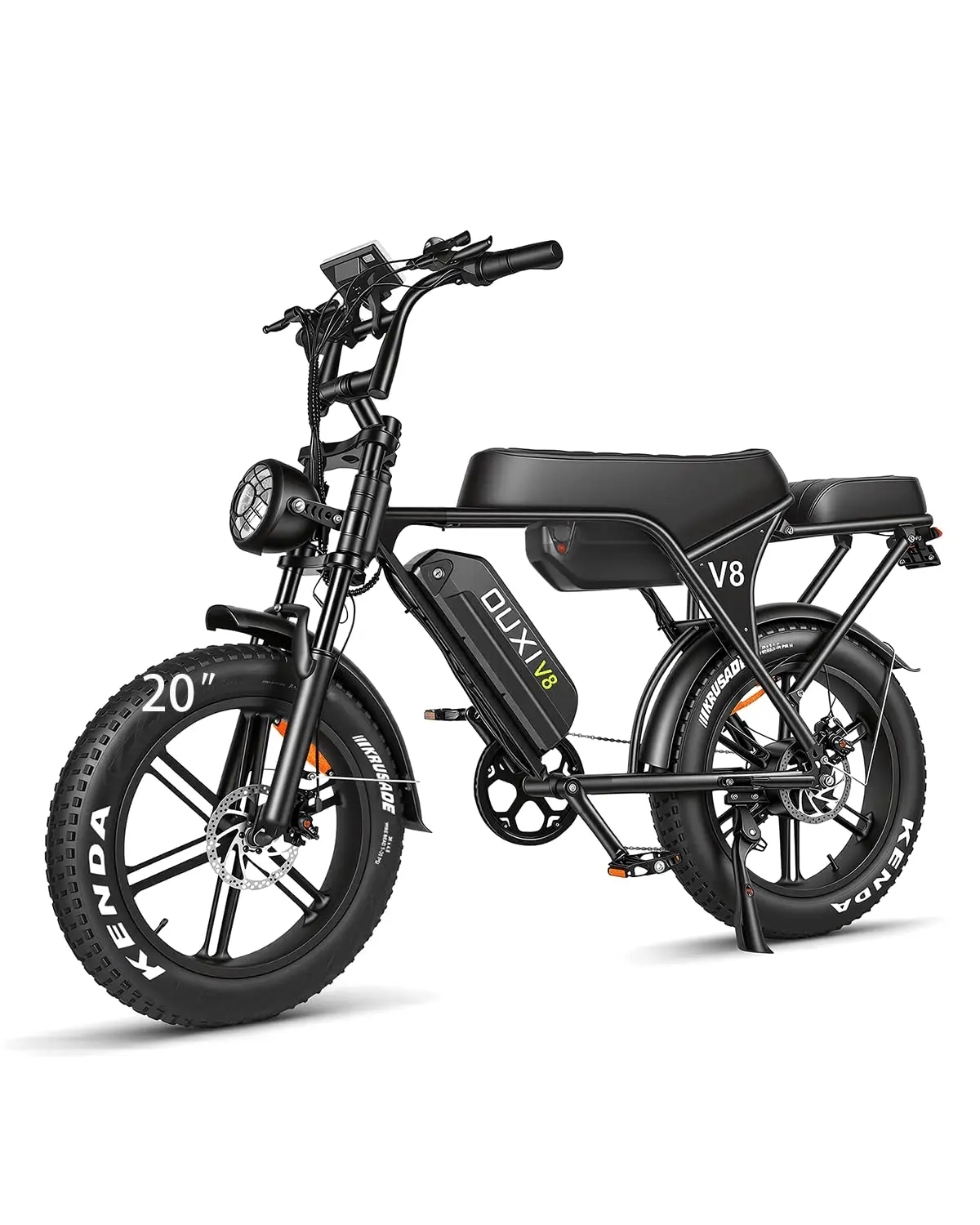V8 Electric Bike for Adults/Teens, 16"/20" Fat Tire E Dirt Bike with 36V/48V | 10.4/15/30AH Removable Battery, 35-60 Miles image 2