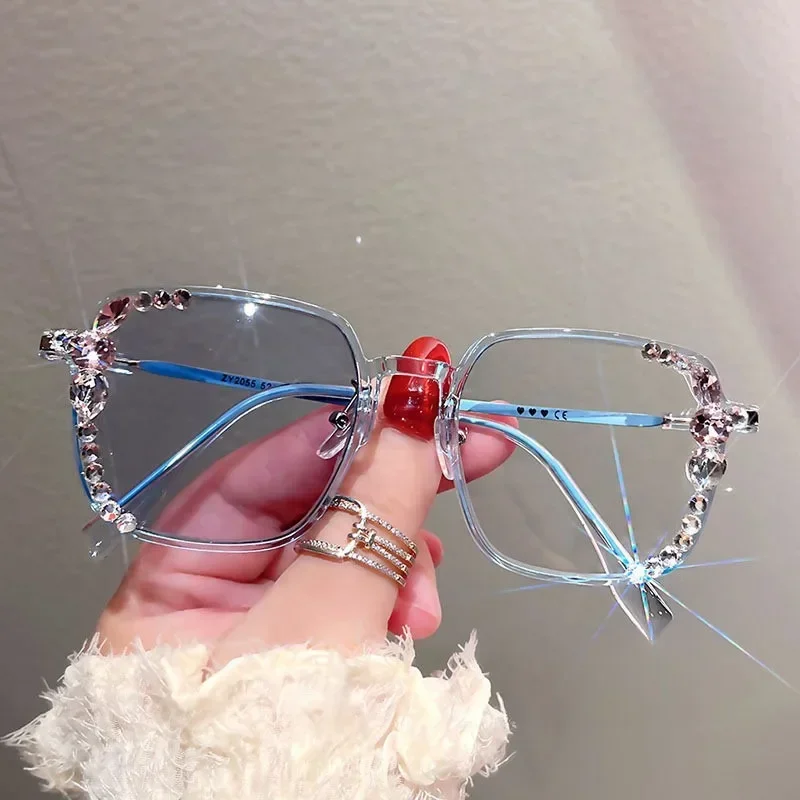 Photochrome Brille für Männer und Frauen, Anti-Strahlungs-Brille, Anti-UV-Brille, farbwechselnde graue Linse