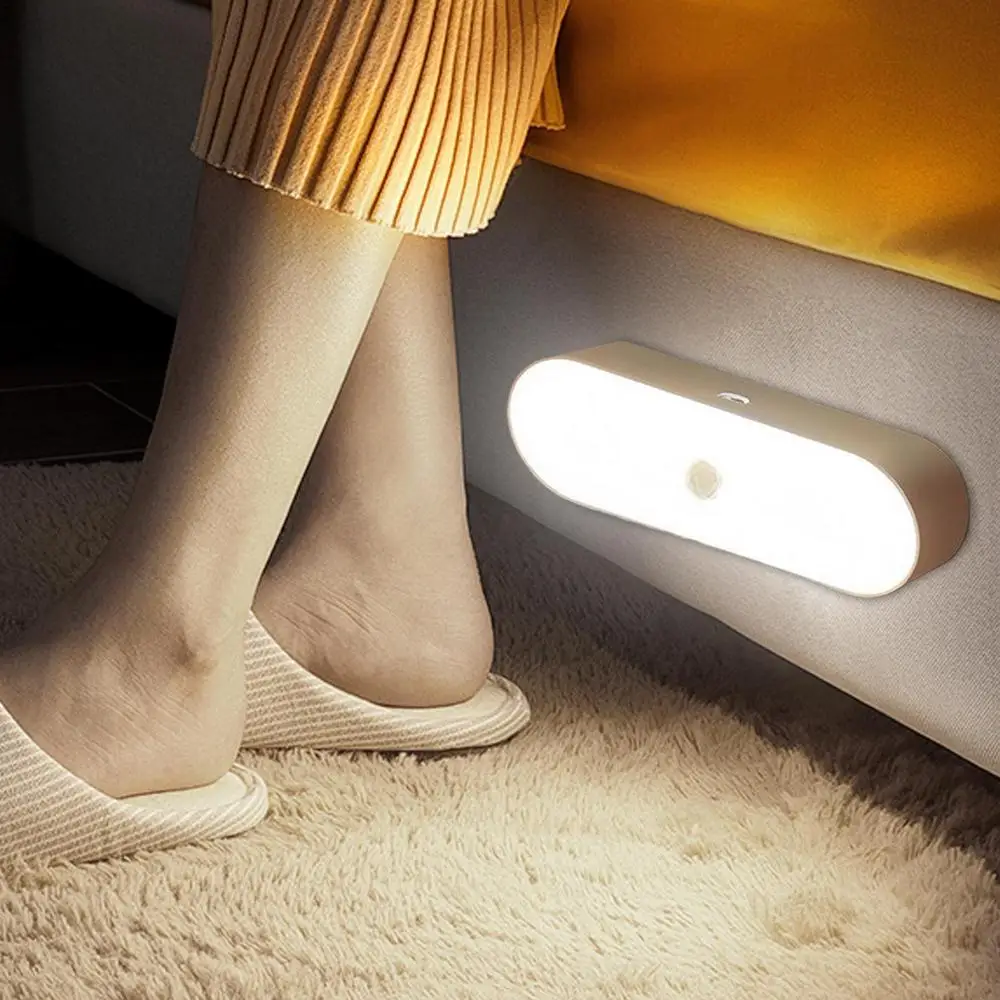 Mini Indoor Light 1PC with Motion Sensor Smart Magnetic Lamp Portable Night Light for Bedroom Bedside Wall Kid Room Living Room