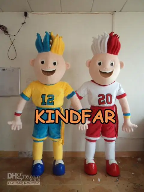 New Adult Hot Sale Foam 2pcs Both Boy Cartoon Mascot Costume Plush Christmas Fancy Dress Halloween Mascot Costume