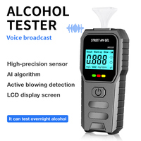 Digital Alcohol Tester LCD Display Alcohol Detector Breathalyzer Highly Sensitive Sensor Blowing Tester With Voice Broadcast