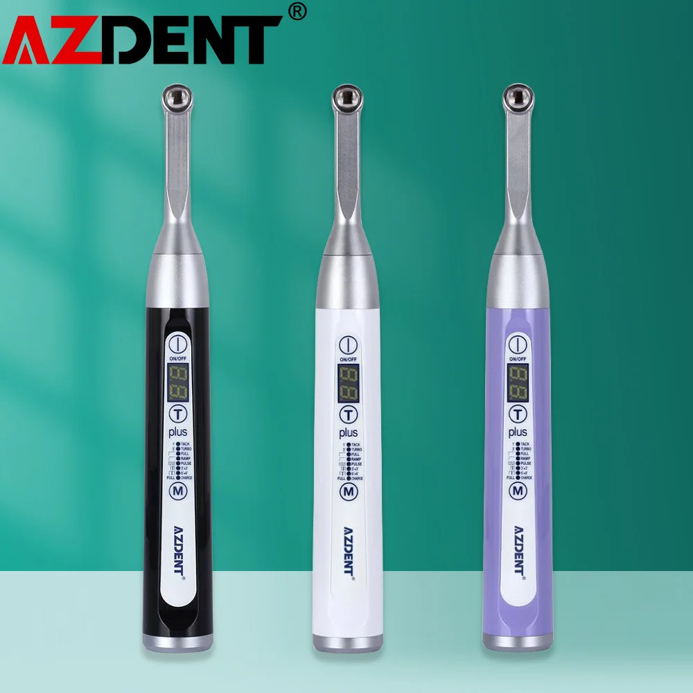 1PC AZDENT Dental Wireless LED Curing Light plus105 Lamp 1 Second Curing High Power Wide Spectrum