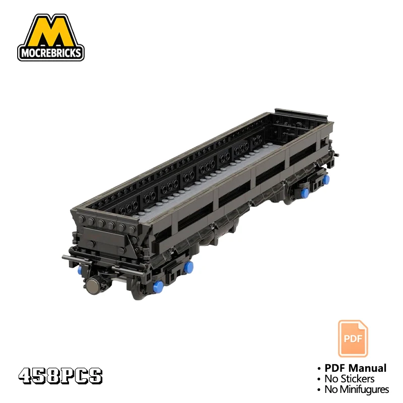 MOC RAM TEE Retro Train Building Blocks Edelweiss Pilot Wagon Streamline Passenger Carriage Bricks DIY Toy for Adult Gift