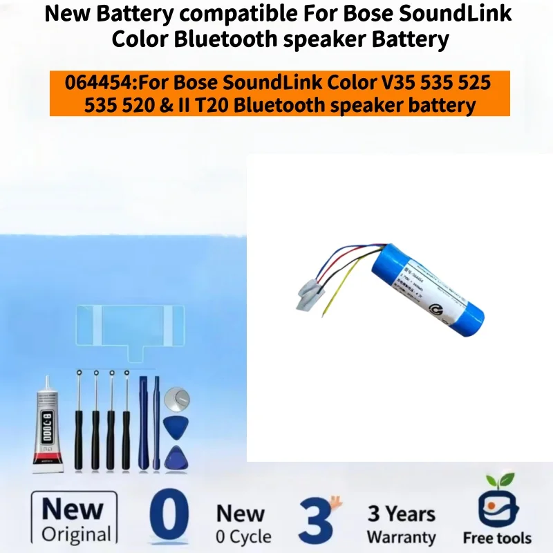 New Battery Compatible For Bose SoundLink Color V35 535 525 535 520 & II T20 Bluetooth speak 064454 3400mAh Batteries+Free Tools