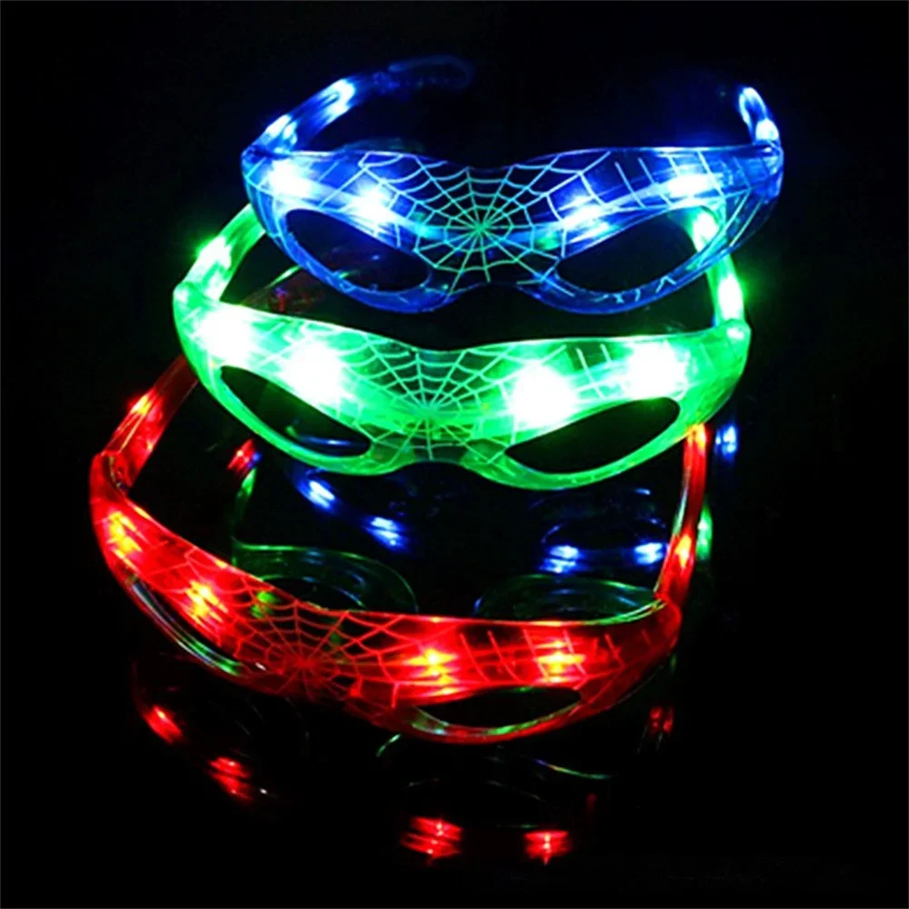 Popular Anime Glasses Great for Kids Parties Spider Man Glasses Light Up Sunglasses for Parties Halloween Glasses Eye-catching