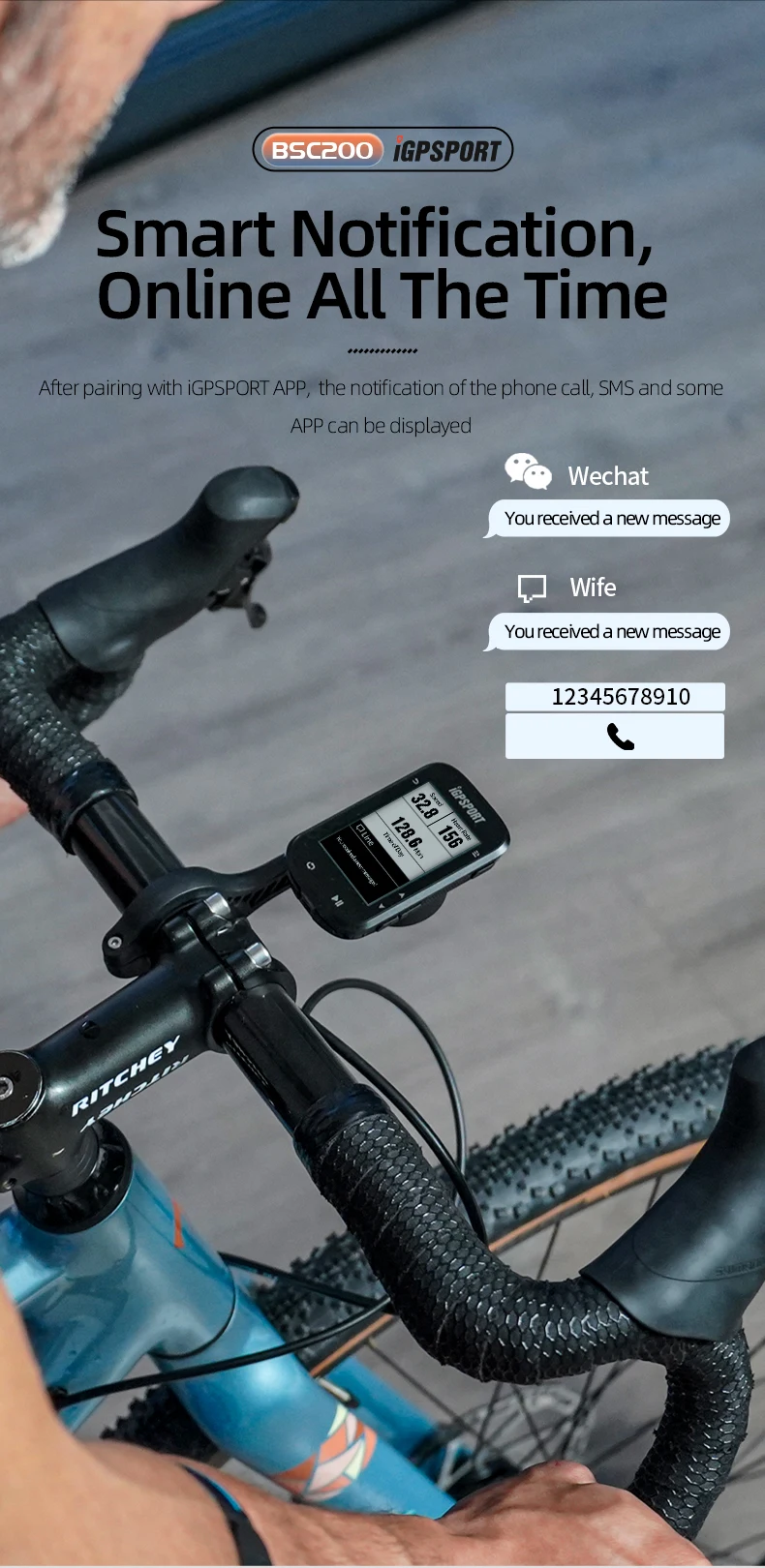 IGPSPORT BSC200 GPS kerékpáros komputer kerékpár sebességmérő útvonal navigáció