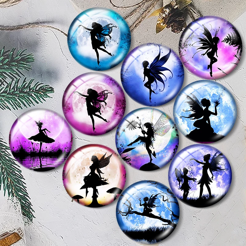 Fantasy Elf Moon  12/18/20/25mm glass cabochon  bracelet pendant rings for jewelry demo earrings back Making findings