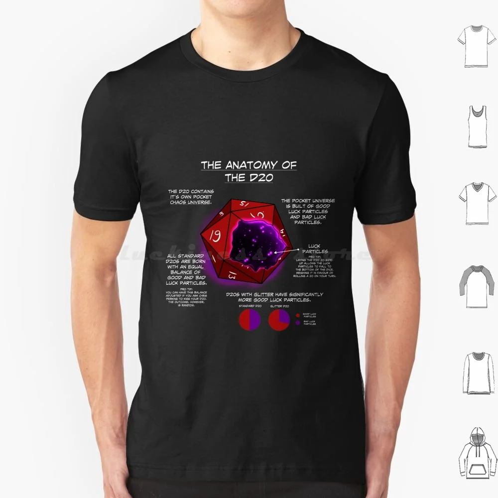 The Anatomy Of The D20 T Shirt Cotton Men Women DIY Print And D20 Dnd D D Rpg Gaming Gamer Games Nerd Dork Geek Dice Master