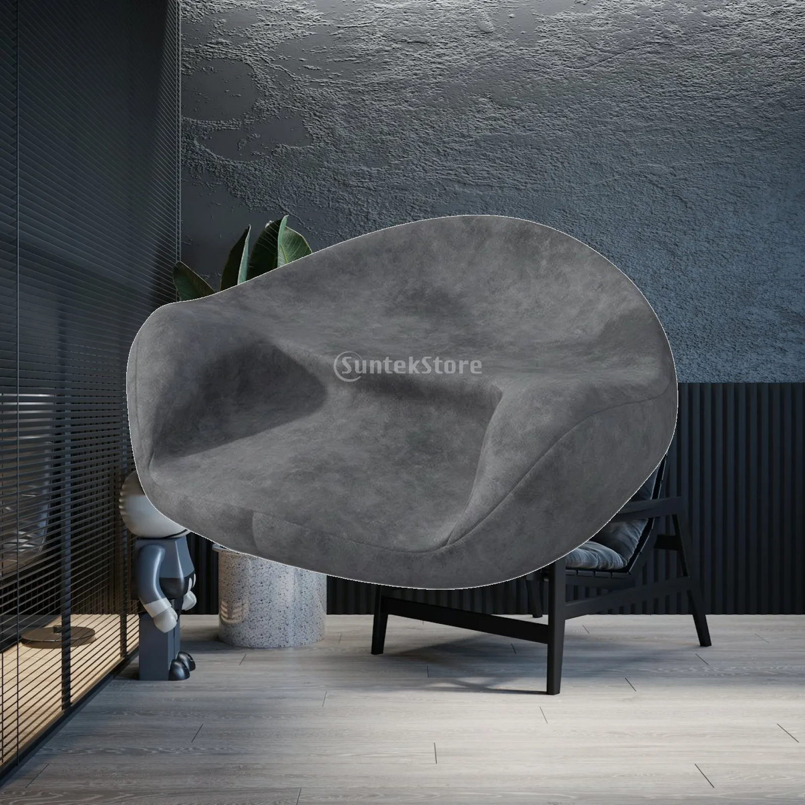 Spacious Floor Meditation Cushion with Ergonomic Backrest Support and Plush Textured Cover for Daily Practice
