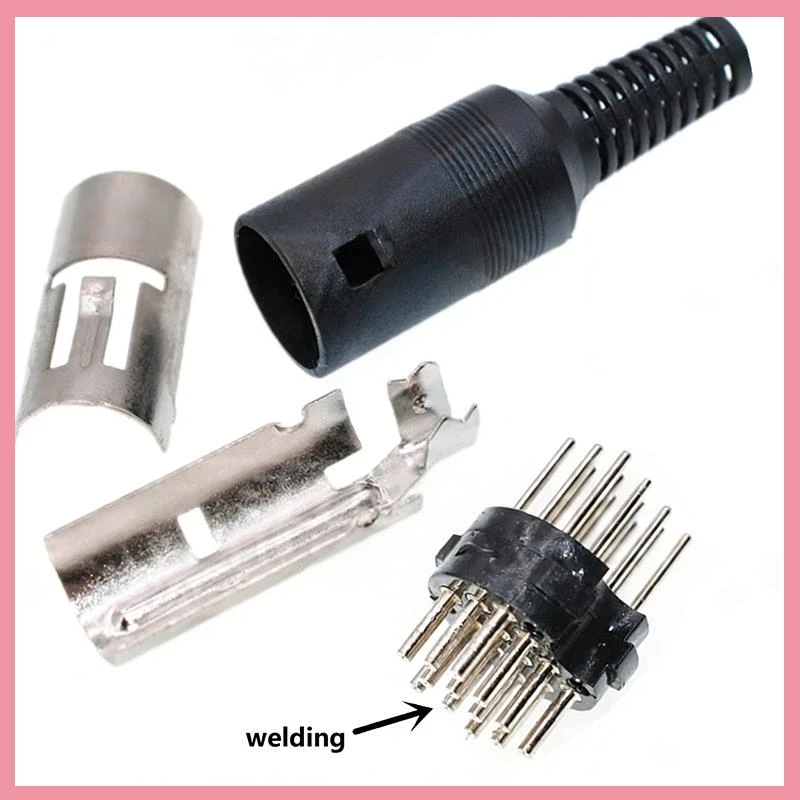 1/2/5pcs DS-13-04 Large S Terminal Socket PS2 Terminal Female Socket 13 Core DIN Interface Generous 15 Pin Male Plug B6
