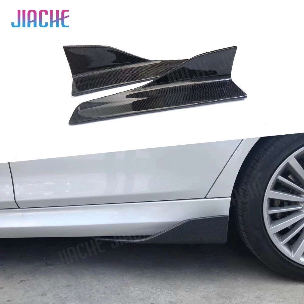 

Carbon Fiber Side Skirts Apron Splitters Flaps Winglets For Benz C Class W205 C180 C200 C300 C63 AMG Car Style Body Kit