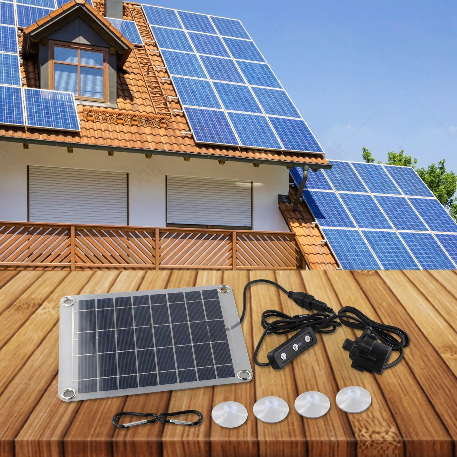 Energy Saving Solar Panel Pump Kit Solar Panel Pump Kit Light Weight Portable ABS Easy To Install Light Weight