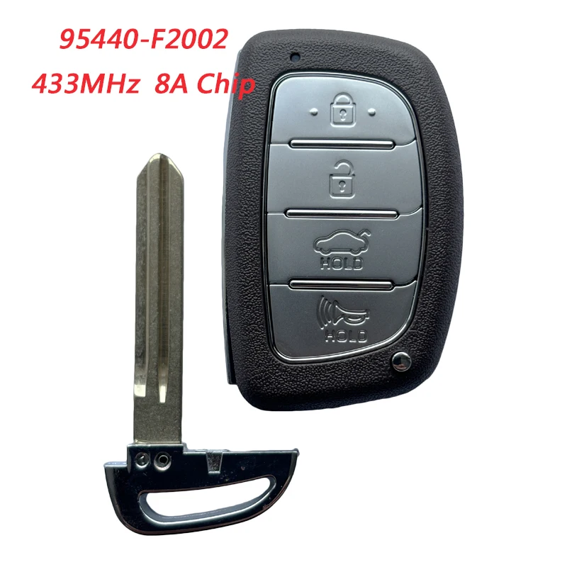 

AK020168 95440-F2002 For Hyundai Elantra 2018-2020 Smart Remote Car Key 4 Button 433MHz 8A Chip 95440F2002 FCCID CQOFD00120