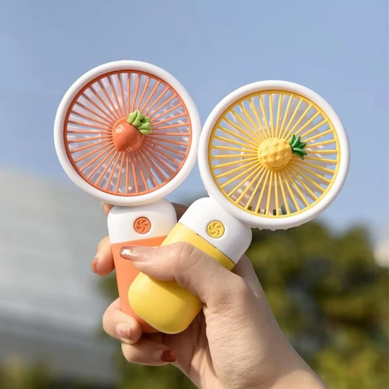 1pc Summer Mini Fan Portable Handheld Cute Student Desktop USB Rechargeable Electric Fan for Outdoor Camping Travel Pocket Fan