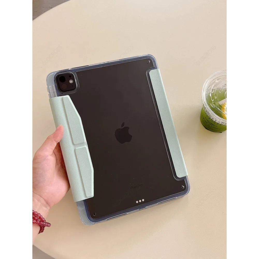 

For iPad Pro M5 iPad A16 Air 7 6 5 4 M3 M2 11 12.9 13 " 10 9 8 7 11 th 10.2 9.7 inch Gen Mini 7 6 Y-Shaped Fold Clasp Smart Case