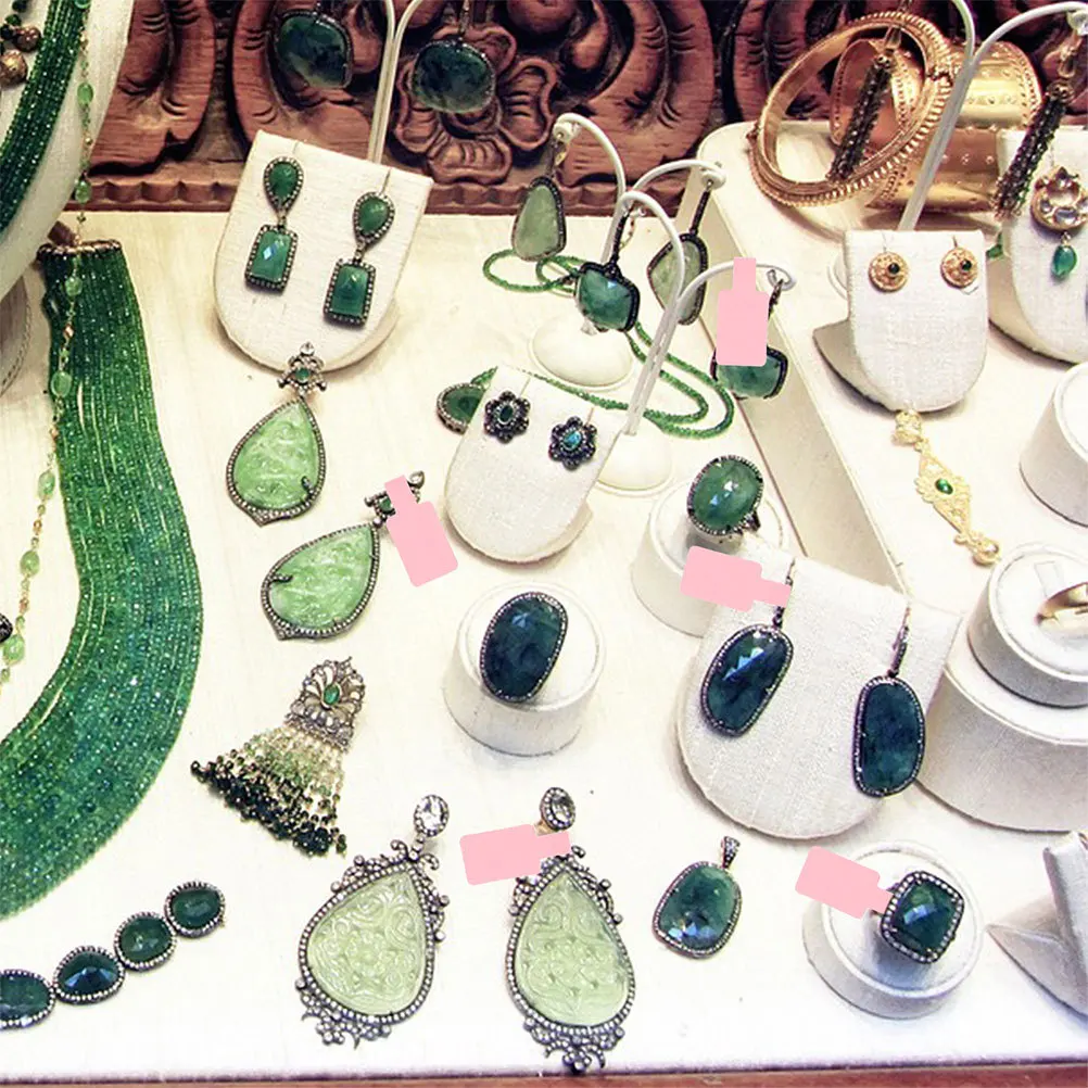 

200Pcs Jewelry Price Tags Kraft Paper Self Adhesive Labels for Rings Necklaces Bracelets Price Label Stickers Sticker Tags