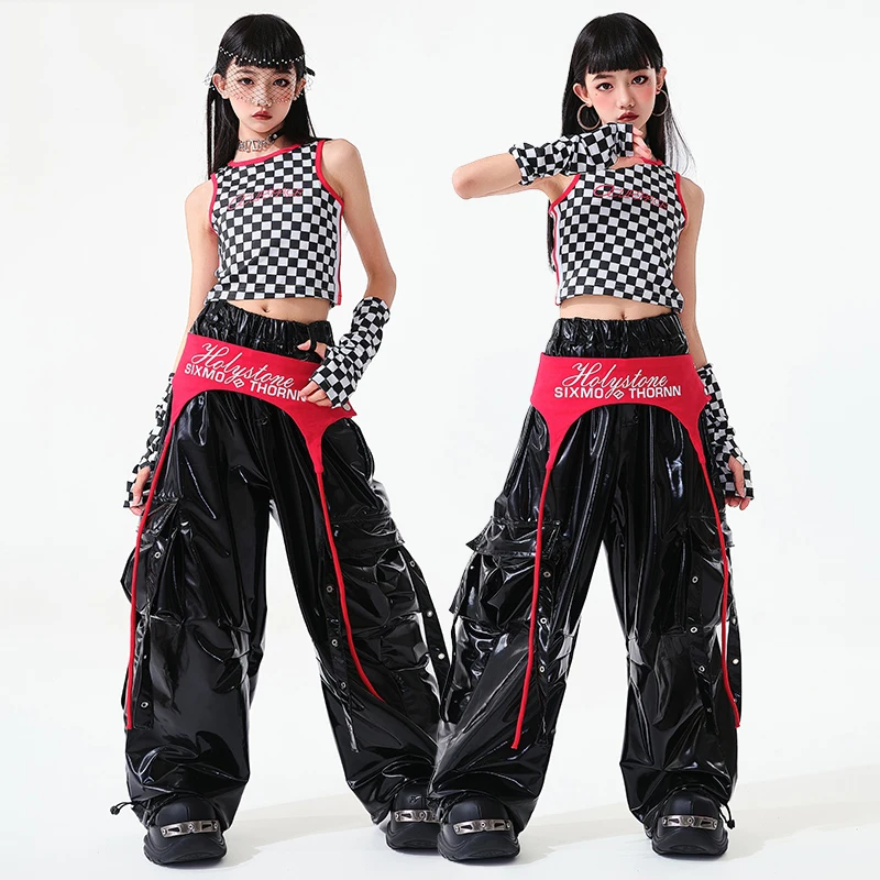 Kind Ballroom Dance Kleidung Für Mädchen Gruppe Jazz Dance Kostüm Kpop Outfit Kinder Kühlen Hip Hop Kleidung Straße Tragen SL13231
