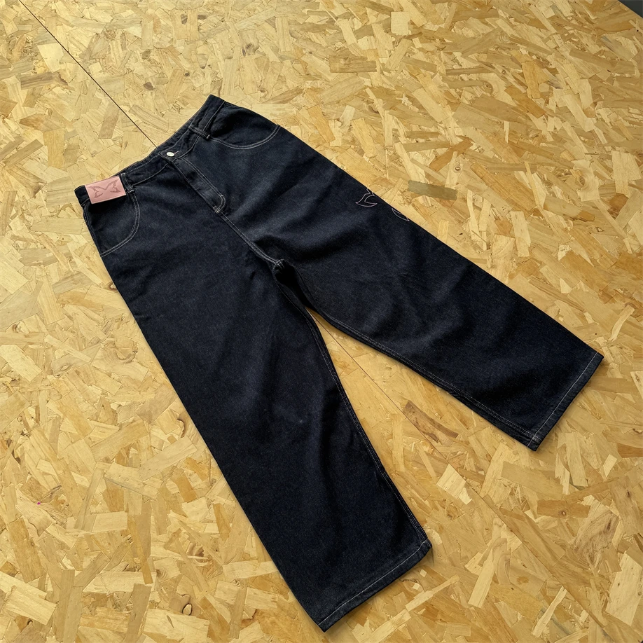 

Джинсы Mertra Straight Leg Bigstep Denim Indigo Pink, свободные длинные брюки для мужчин и женщин, повседневные джинсы свободного кроя