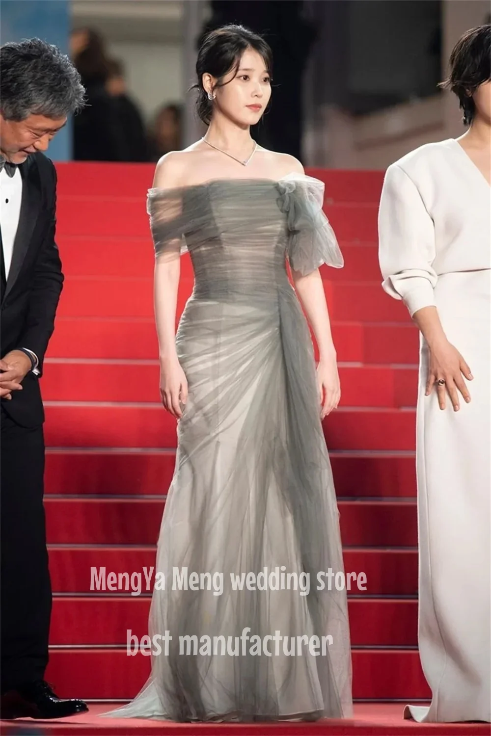 

ZHUISHU 2025 Customized Mermaid Evening Party Dresses Tulle Korea Green Ruched Wedding Women Gowns Event Prom Gowns Customized