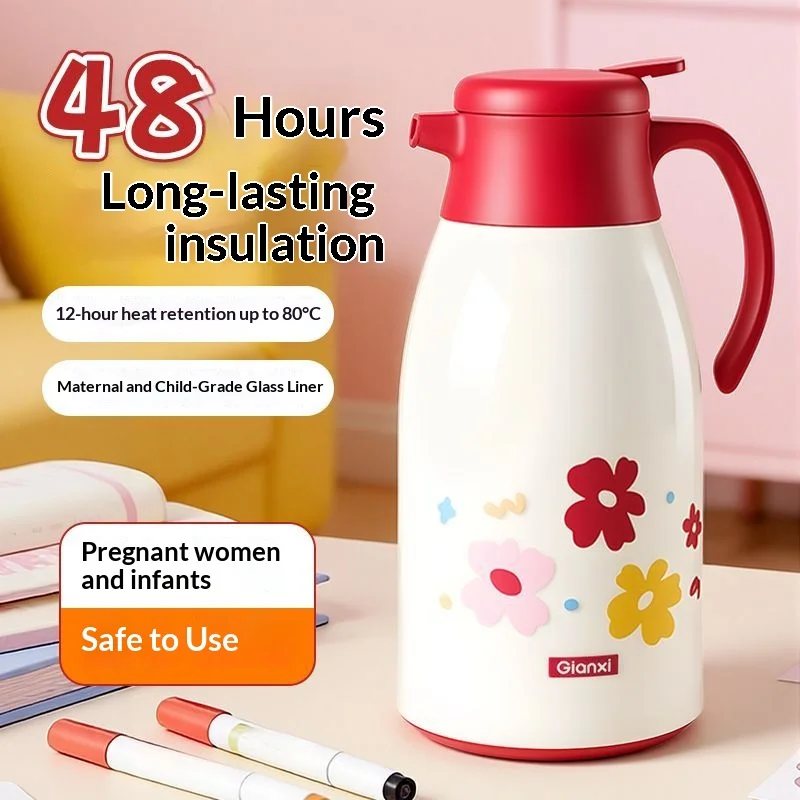 

Gianxi 2025 Новый стеклянный внутренний горшок большой емкости, бутылка для теплой воды для домашнего использования, студенческое общежитие, бутылка с горячей водой