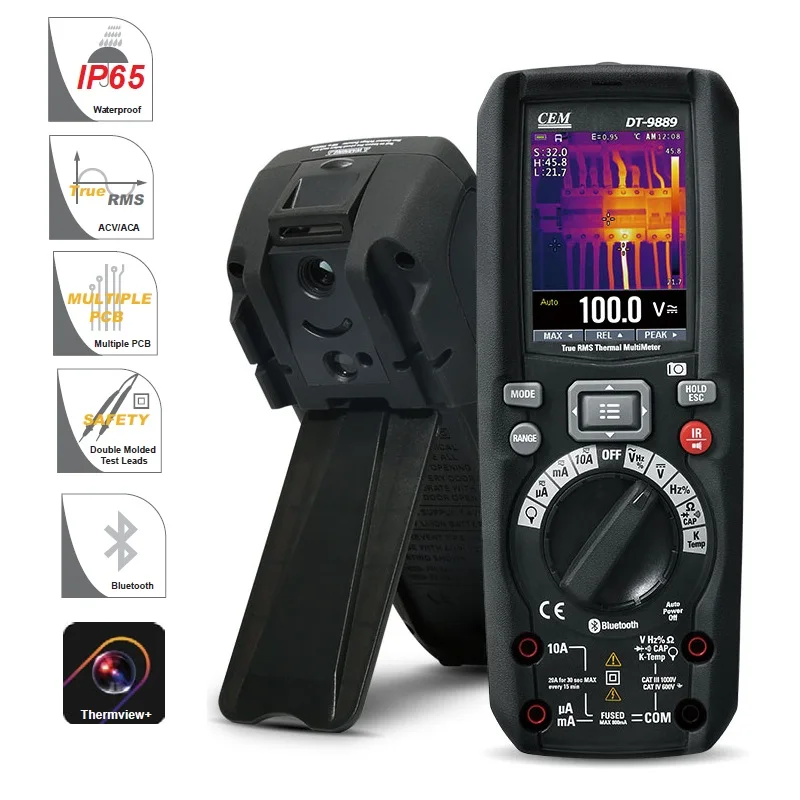 Professional True RMS Industrial Digital Multimeter with Infrared Thermal Imager